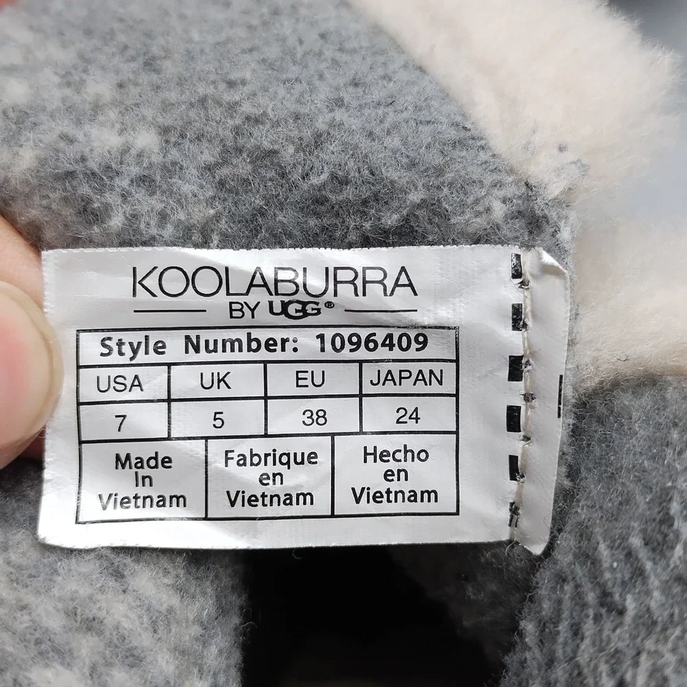 Koolaburra By UGG Kinslei Winter Boots Womens US Size 7 Gray Side Button 1096409